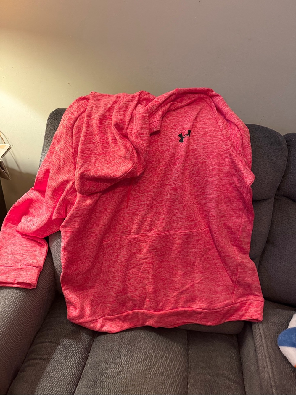 Under Armour Pink Hooded Sweatshirt with Front Pocket